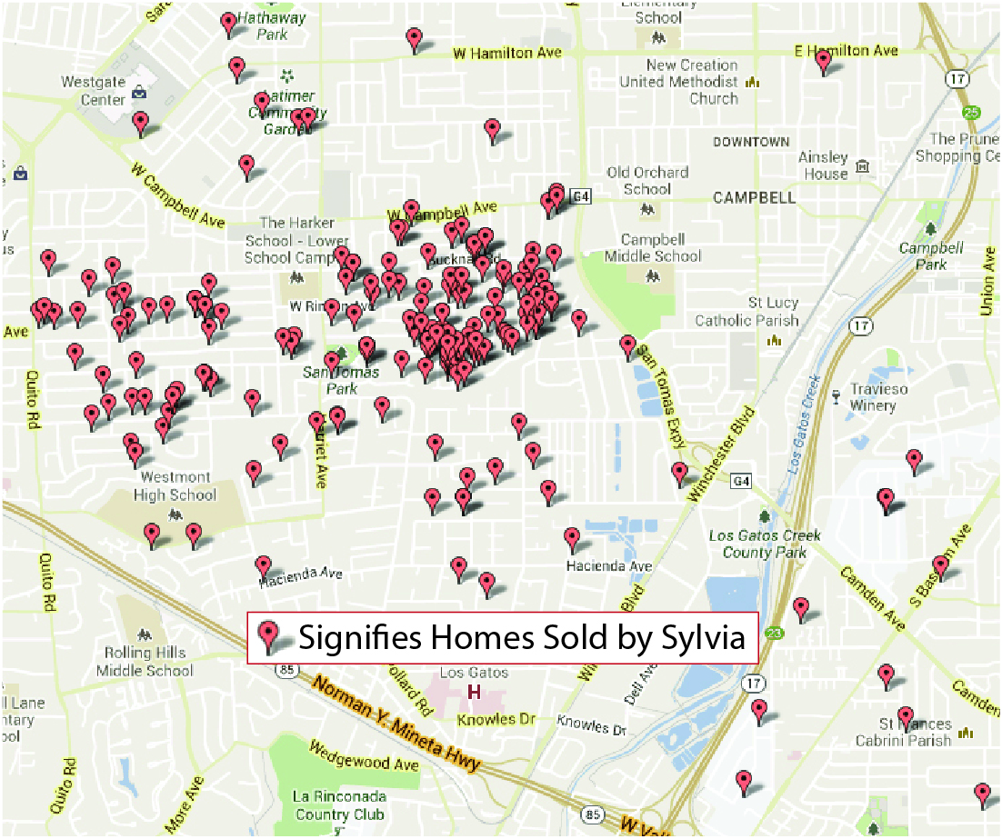 Campbell, California homes all sold by Sylvia C