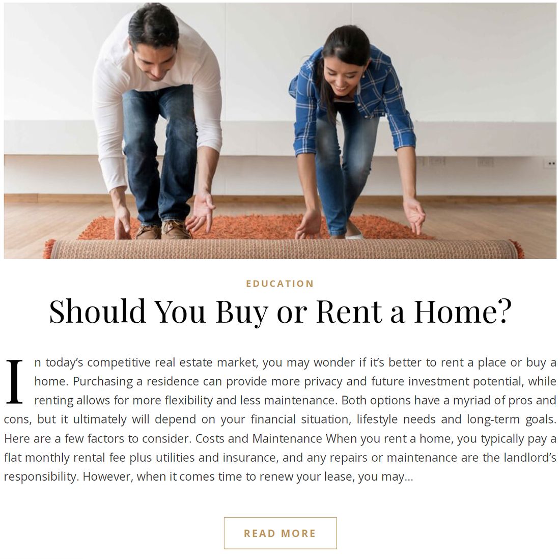 Buy or Rent a Home