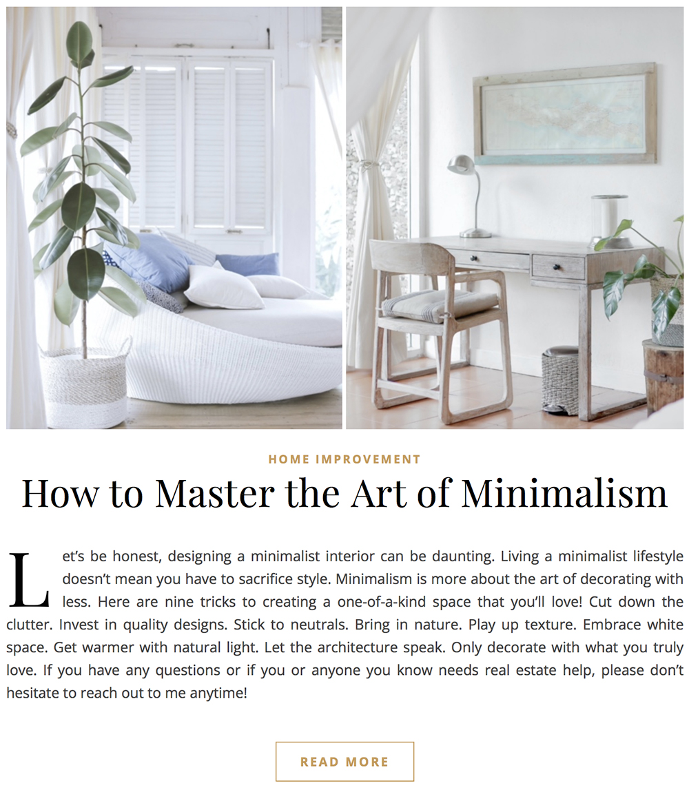How to Master the Art of Minimalism
