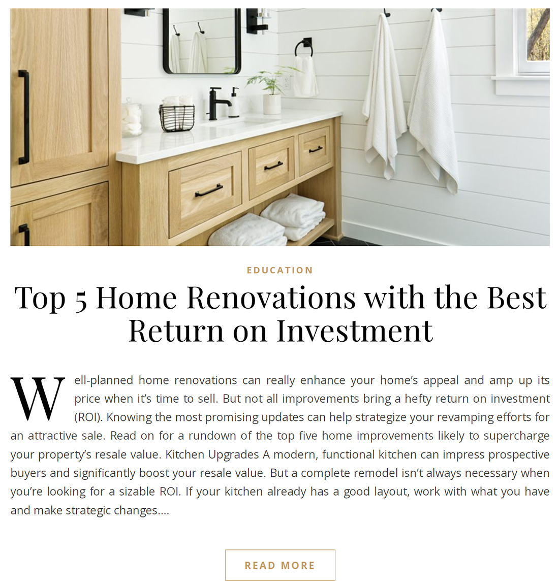 Top 5 Home Renovations