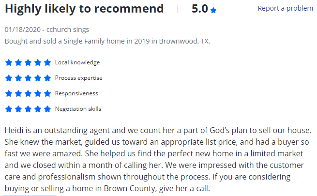 Cchurch Sings Review for Ann Jones Real Estate