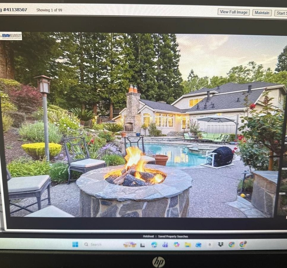 Actual Backyard 2962 Pool Fire Pit