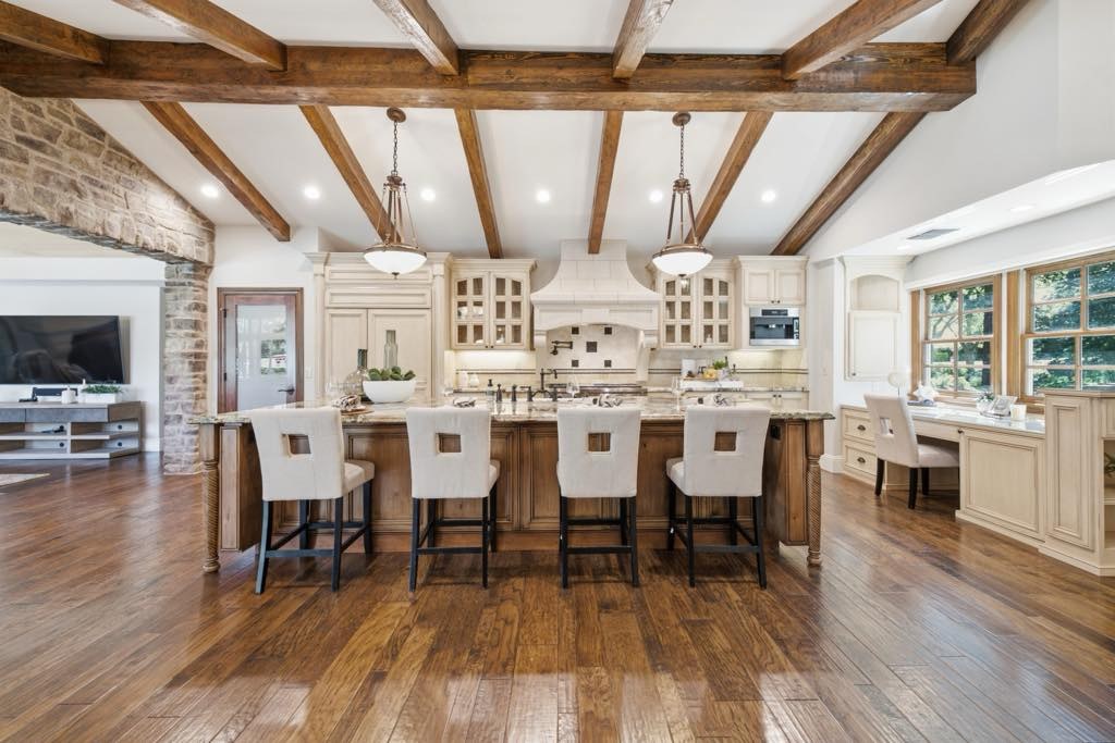 Actual Kitchen Beamed Ceiling