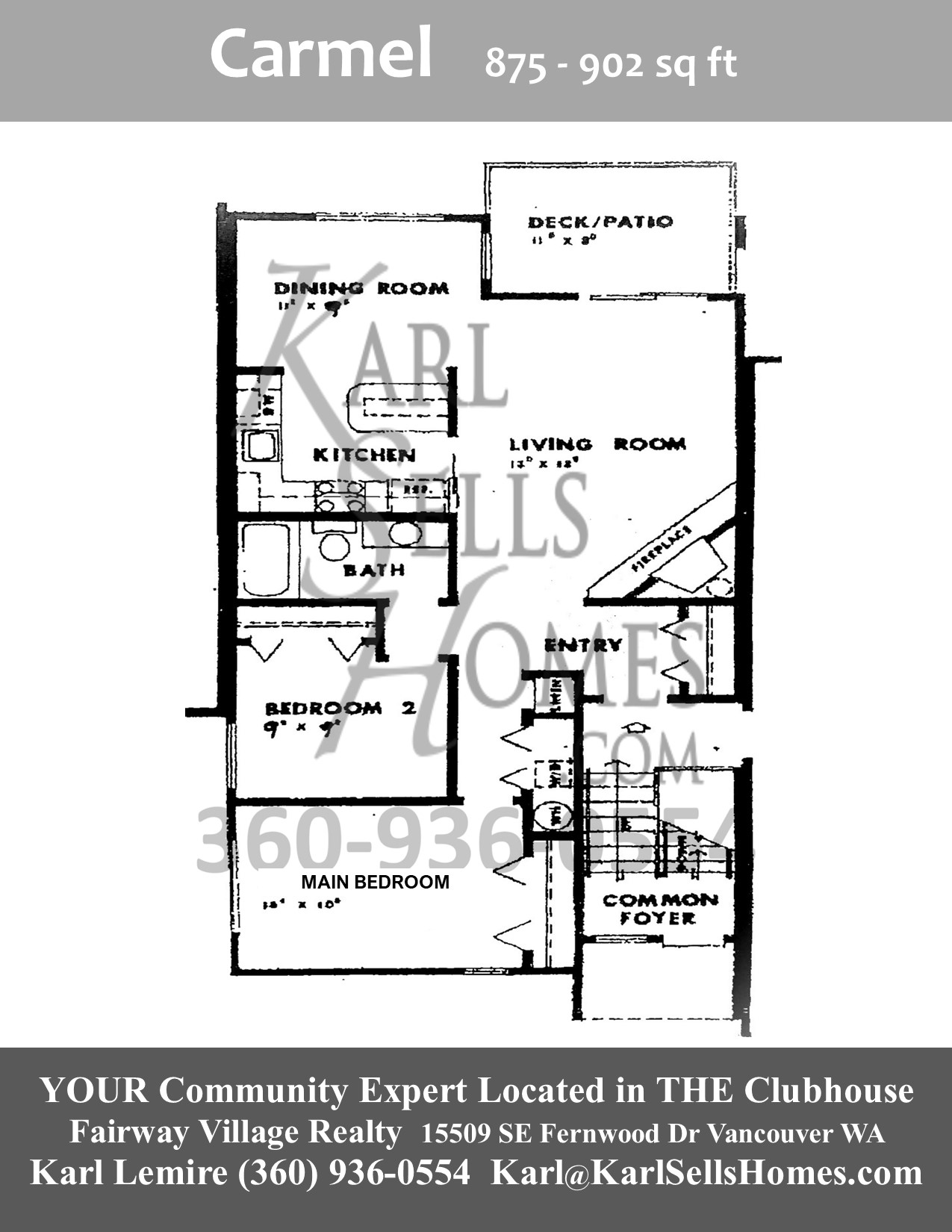 Fairway View Carmel Condo Floor Plan at Fairway VIllage